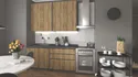 Кухонний гарнітур HALMAR IDEA 180 см, корпус : антрацит, фасади : дуб крафт фото thumb №1