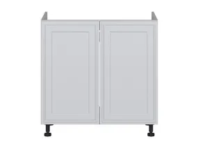 BRW Кухонный шкаф под мойку Verdi 80 см двухдверный светло-серый матовый, греноловый серый/светло-серый матовый FL_DK_80/82_L/P-SZG/JSZM фото