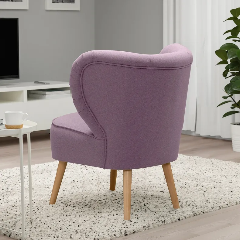 IKEA GUBBO ГУББУ, крісло, бузковий 505.212.05 фото №3