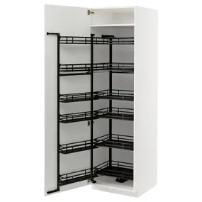 IKEA METOD МЕТОД, высокий шкаф с выдвижным модулем, белый / Стенсунд белый, 60x60x200 см 994.720.29 фото