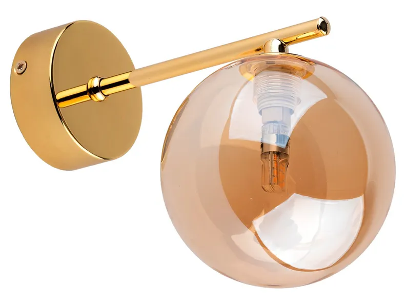 BRW Настенный светильник Estera из металлического стекла золотого цвета 087749 фото №8