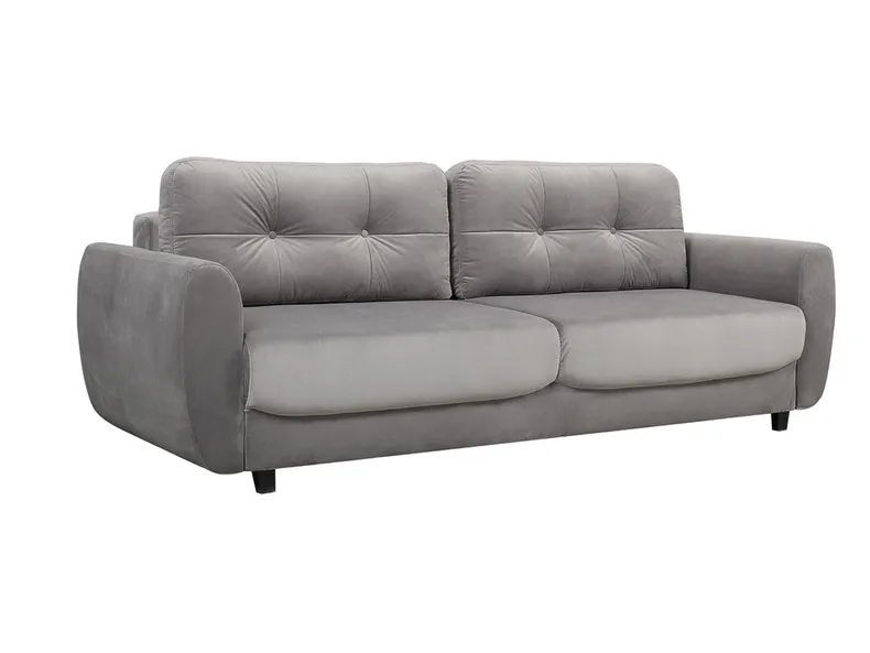 BRW Тримісний диван-ліжко Hampton з ящиком для зберігання велюровий сірий, Рів'єра 91 Сірий SO3-HAMPTON-LX_3DL-G1_B929AD фото №2