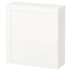 IKEA BESTÅ БЕСТО, настінна комбінація шаф, білий / ХАНВІКЕН білий, 60x22x64 см 194.296.76 фото