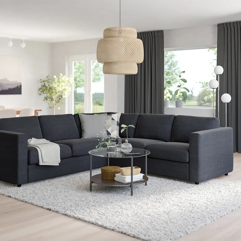 IKEA VIMLE ВІМЛЕ, кутовий диван, 4-місний, Саксемара чорно-синя 593.995.16 фото №2