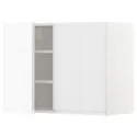 IKEA METOD МЕТОД, навісна шафа з полицями / 2 дверцят, білий / ВОКСТОРП глянцевий / білий, 80x60 см 794.561.48 фото thumb №1