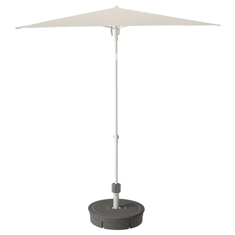 IKEA TVETÖ ТВЕТЁ, зонт от солнца, серый бежевый белый / гритто серый, 180 см 895.150.34 фото №1