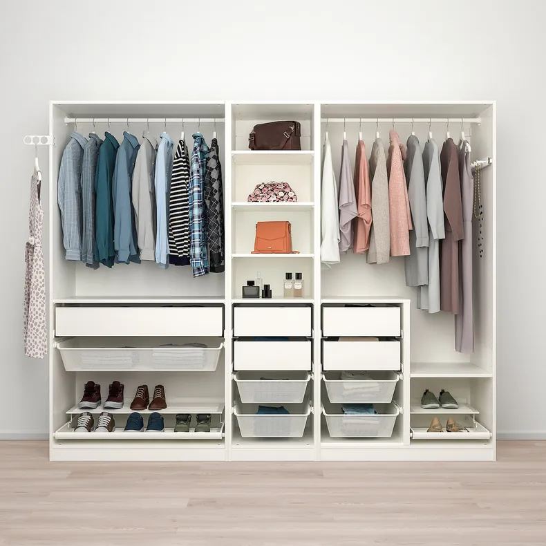 IKEA PAX ПАКС, гардероб, комбінація, білий, 250x58x201 см 893.962.48 фото №2