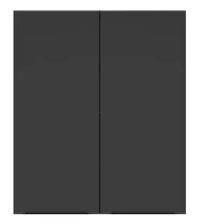 BRW Верхня дводверна кухонна шафа Sole L6 80 см чорний матовий, чорний/чорний матовий FM_G_80/95_L/P-CA/CAM фото