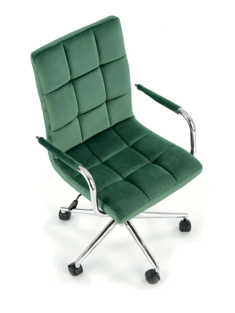 Кресло компьютерное офисное вращающееся HALMAR GONZO 4, темно-зеленый бархат фото №7