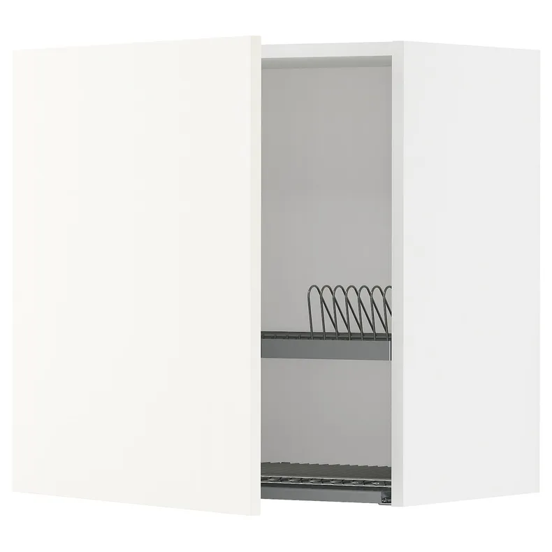 IKEA METOD МЕТОД, навесной шкаф с сушилкой, белый / Вальстена белый, 60x60 см 895.072.89 фото №1