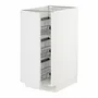 IKEA METOD МЕТОД, напольный шкаф / проволочные корзины, белый / Стенсунд белый, 40x60 см 694.678.78 фото