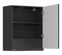 BRW Верхний кухонный шкаф Sole L6 60 см с вытяжкой правый черный матовый, черный/черный матовый FM_GOO_60/68_P_FL_BRW-CA/CAM/CA фото thumb №3