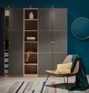 IKEA MERÅKER МЕРОКЕР, дверцята з петлями, темно-сірий, 50x195 см 891.228.28 фото thumb №2