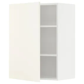 IKEA METOD МЕТОД, шафа навісна із полицями, білий / ВАЛЛЬСТЕНА білий, 60x80 см 395.072.58 фото