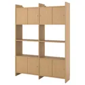 IKEA LÅDMAKARE, комбинация с раздвижными дверями, с 2 полками/имит. дуб, 159x35x212 см 295.646.78 фото thumb №1