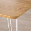 IKEA ANFALLARE АНФАЛЛАРЕ / KRILLE КРИЛЛЕ, письменный стол, бамбук / белый, 140x65 см 894.177.07 фото thumb №4