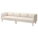 IKEA LILLEHEM ЛІЛЛЕХЕМ, 4-місний модульний диван, ВІССЛЕ/бежевий деревина 395.360.53 фото thumb №1