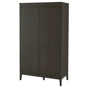 IKEA IDANÄS ИДАНЭС, гардероб, тёмно-коричневый с пятнами, 121x211 см 504.588.31 фото