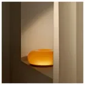 IKEA VARMBLIXT ВАРМБЛІКСТ, світлодіодна лампа настільн/настін, оранжеве скло/кругле, 30 см 804.991.99 фото thumb №2