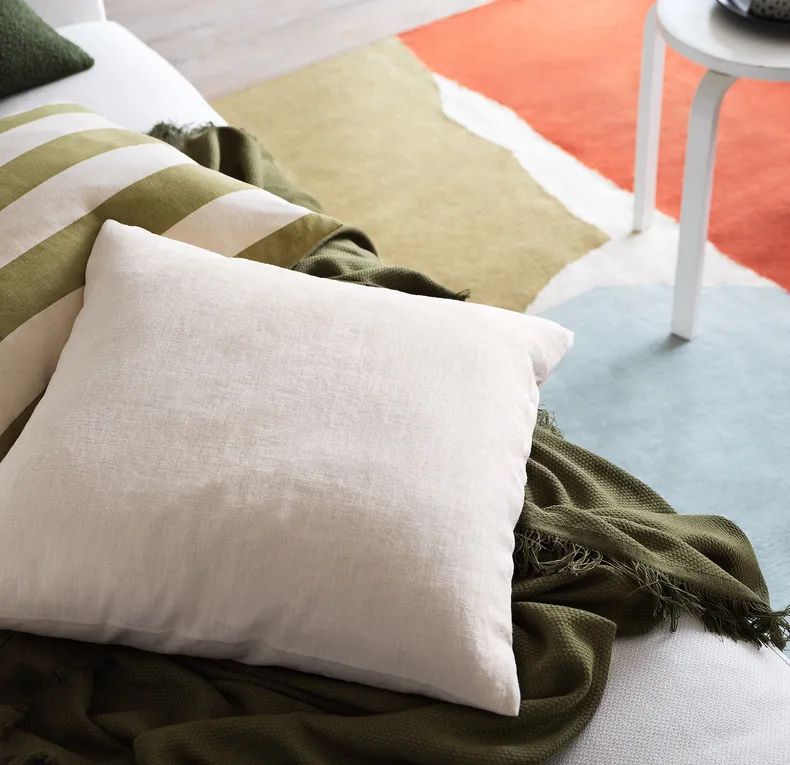 IKEA VIGDIS ВІГДІС, чохол для подушки, натуральний, 50x50 см 204.565.41 фото №6