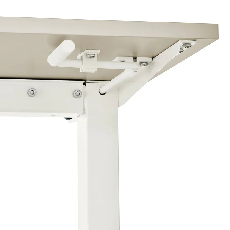 IKEA TROTTEN ТРОТТЕН, стіл регульований, бежевий / білий, 160x80 см 294.341.30 фото №5