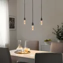 IKEA BENGTSBOL БЕНГТСБОЛ, подвесной светильник с 3 лампами, черный 804.734.01 фото thumb №2