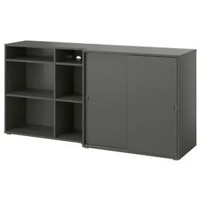 IKEA VIHALS ВІХАЛЬС, шафа, темно-сірий, 190x47x90 см 995.212.04 фото