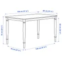 IKEA DANDERYD ДАНДЕРЮД / INGOLF ІНГОЛЬФ, стіл+4 стільці, білий / білий, 130 см 495.442.36 фото thumb №3