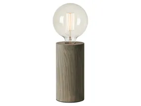 BRW Дерев'яна настільна лампа Legna сіра 093735 фото