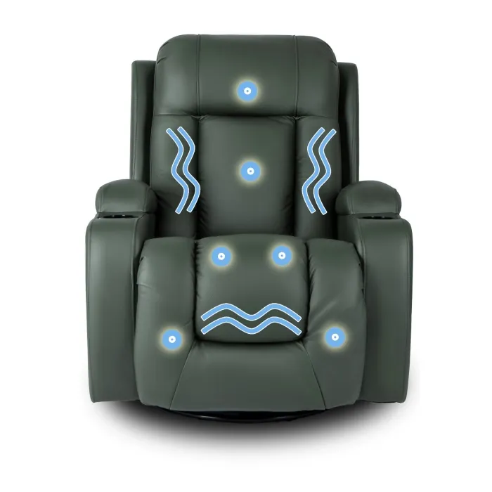 Массажное кресло MEBEL ELITE BOX, экокожа: зеленый фото №10