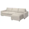 IKEA VIMLE ВІМЛЕ, 3-місний диван із кушеткою, з широкими підлокітниками / Gunnared бежевий 295.452.13 фото thumb №2