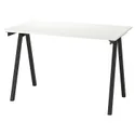 IKEA TROTTEN ТРОТТЕН, письмовий стіл, білий / антрацит, 120x70 см 494.295.71 фото thumb №1