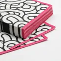 IKEA SÖTRÖNN СОТРЁНН, салфетка бумажная, дизайн белый / черно-розовый, 33x33 см 305.688.64 фото thumb №3