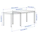 IKEA VIHALS / VIHALS, стіл та 6 стільців, білий/зелений Tibbleby сіро-зелений, 120/180x74 см 195.899.62 фото thumb №7