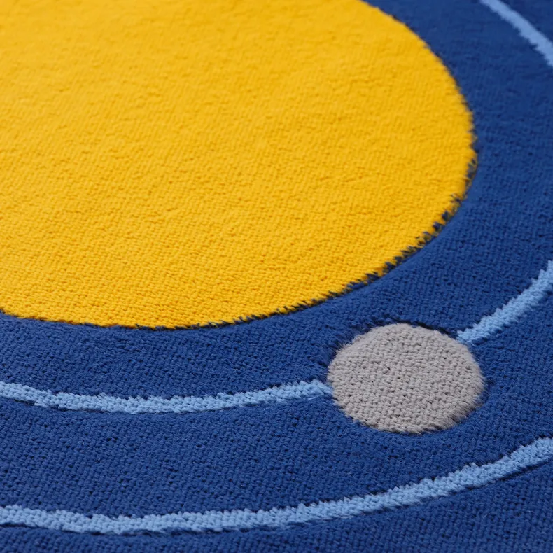 IKEA AFTONSPARV АФТОНСПАРВ, килим, космос закруглений/синій, 133 см 705.540.54 фото №3