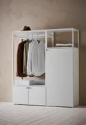 IKEA PLATSA ПЛАТСА, гардероб 3-дверный, белый / фонен белый, 140x42x161 см 193.239.29 фото thumb №5