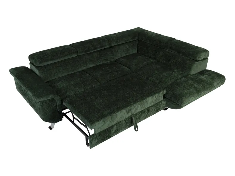 BRW Правобічний кутовий диван Rockford зі спальним місцем і ящиком для зберігання, зелений синель, Симфонія 11 NA-ROCKFORD-2F_BL-GB_BBEF51 фото №3