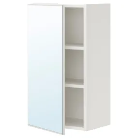 IKEA ENHET ЕНХЕТ, шафа дзеркальна із 1 дверцятами, білий, 40x32x75 см 493.237.01 фото