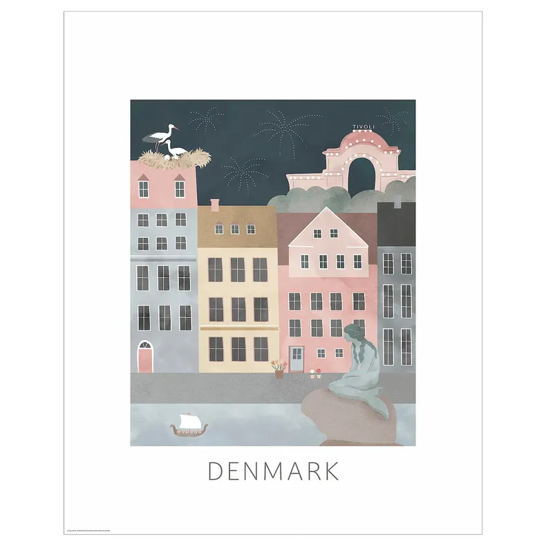IKEA BILD БІЛЬД, постер, ілюстрація, Данія, 40x50 см 005.816.35 фото №1