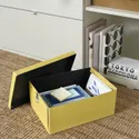 IKEA NIMM НІММ, коробка для зберігання з кришкою, жовтий, 25x35x15 см 205.959.43 фото thumb №5