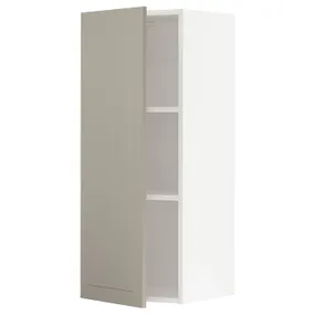 IKEA METOD МЕТОД, навесной шкаф с полками, белый / Стенсунд бежевый, 40x100 см 194.690.35 фото