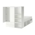 IKEA PLATSA ПЛАТСА, каркас ліжка 2 дверцят + 3 шухляди, білий / ФОННЕС, 142x244x163 см 393.365.63 фото thumb №1