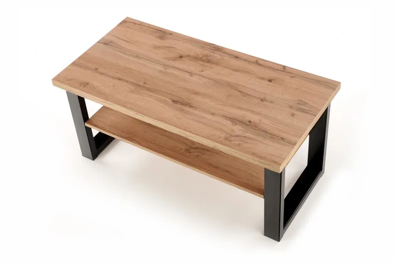 Журнальный столик деревянный HALMAR VENOM U, 120x60 см, цвет: дуб вотан/черный фото №5