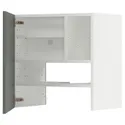IKEA METOD МЕТОД, навесной шкаф д / вытяжки / полка / дверь, белый / бодарский серо-зеленый, 60x60 см 395.053.20 фото thumb №1