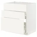 IKEA METOD МЕТОД / MAXIMERA МАКСІМЕРА, підлог шафа д / плит / вб витяжк з шухл, білий / ВАЛЛЬСТЕНА білий, 80x60 см 595.071.58 фото thumb №1