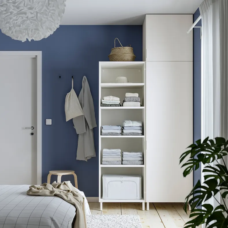 IKEA PLATSA ПЛАТСА, гардероб із 2 дверцятами, білий/ФОННЕС білий, 120x57x251 см 294.243.48 фото №3