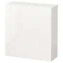 IKEA BESTÅ БЕСТО, комбинация настенных шкафов, белый / Сельсвикен глянцевый / белый, 60x22x64 см 694.296.69 фото thumb №1