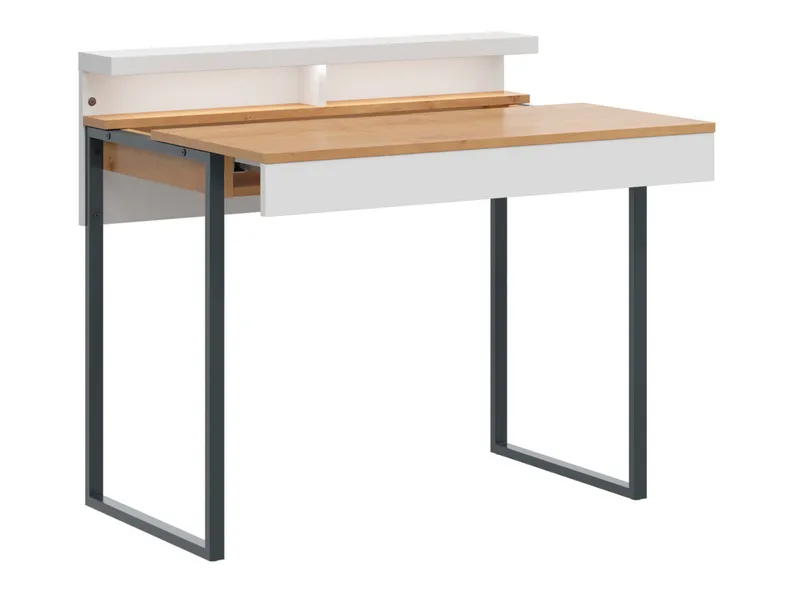 Письменный стол BRW Darin, 100х57 см, дуб арлингтон / альпийский белый BIU-DAAN/BAL фото №3