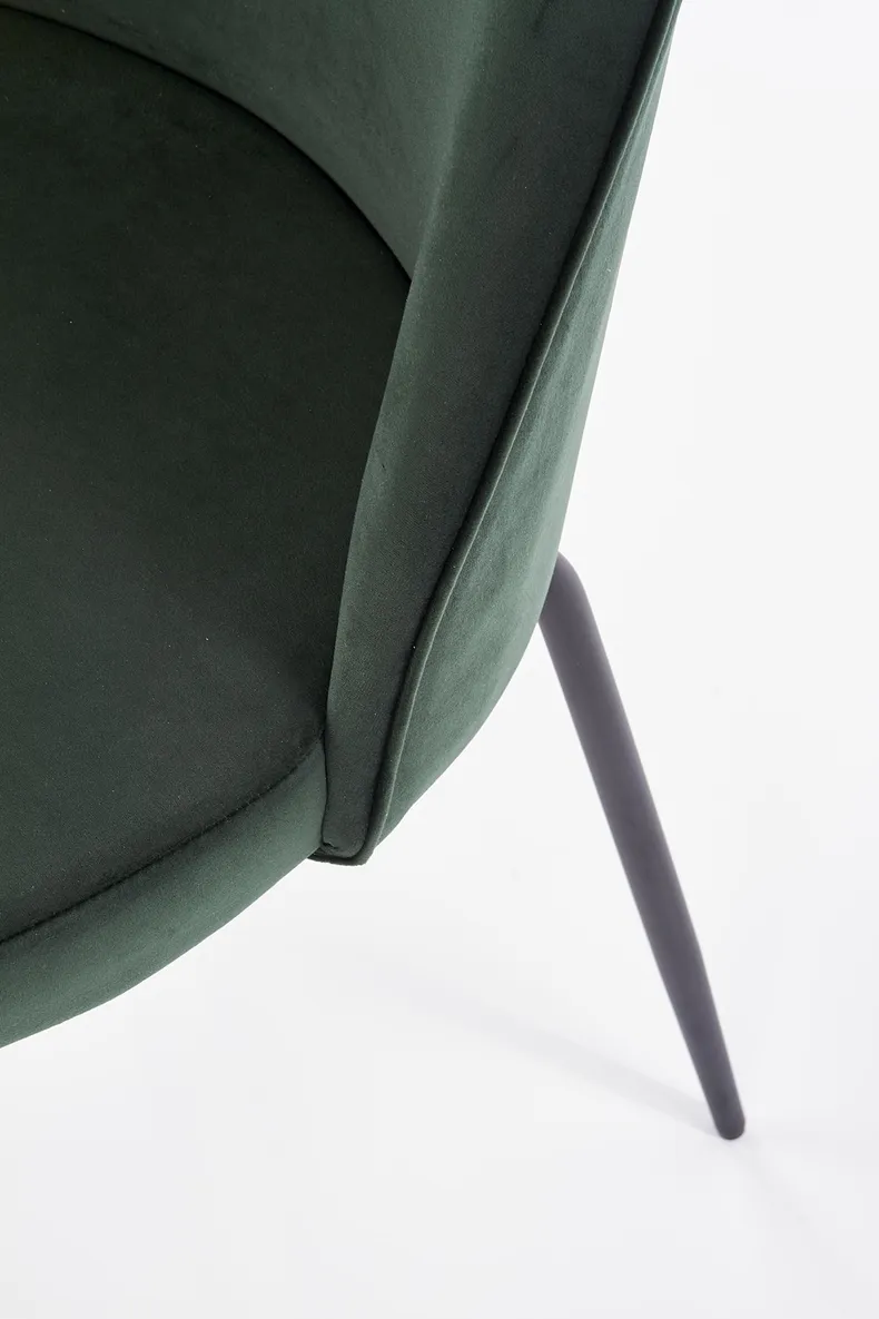 Кухонный стул бархатный HALMAR K314 Velvet, темно-зеленый фото №4