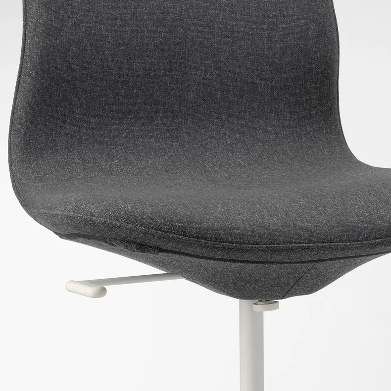IKEA LÅNGFJÄLL ЛОНГФЬЄЛЛЬ, крісло для конференцій, ГУННАРЕД темно-сірий / білий 392.525.15 фото №4